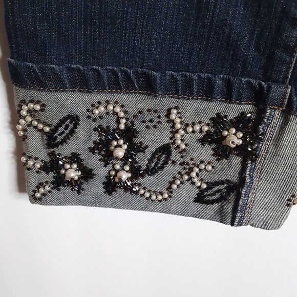 The Limited Denim - The Limited Cropped Jean's Embellished Size 6